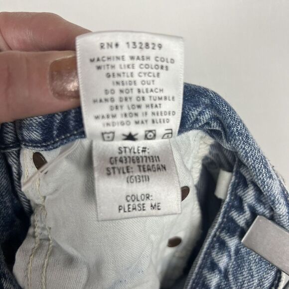 GRLFRND Jeans 25 Womens Blue Teagan High Rise Pleated Light Fading Please Me - Picture 9 of 10